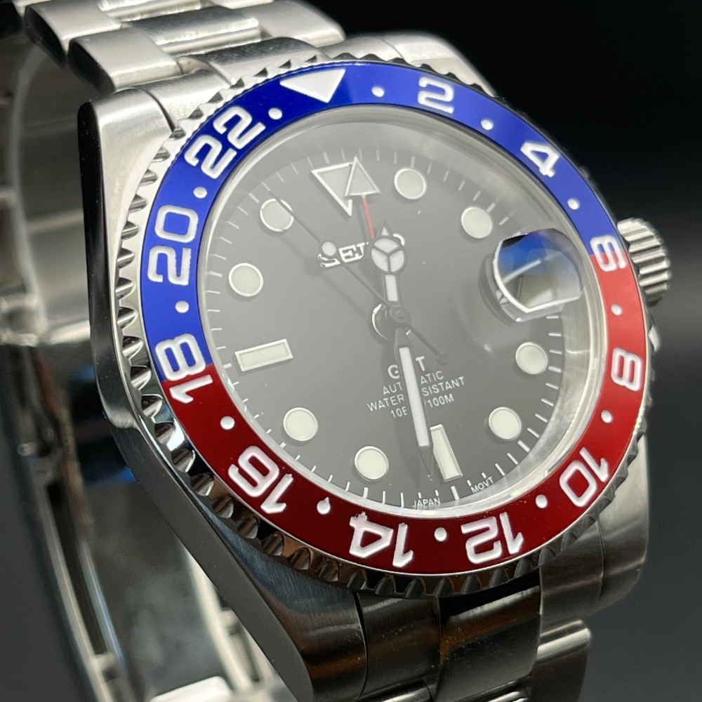 GMT Master Red-Blue Seiko Mod
