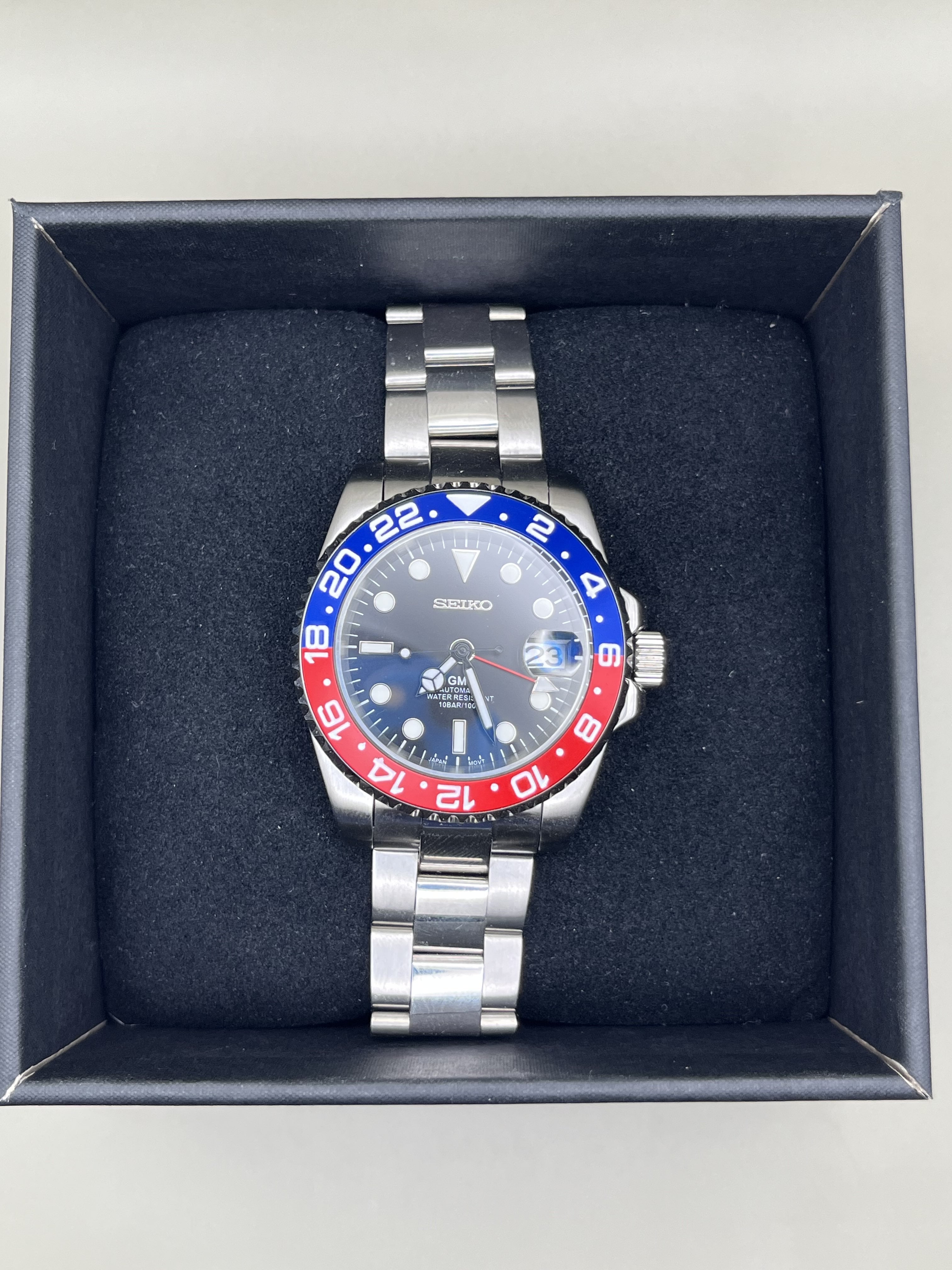 GMT Master Red-Blue Seiko Mod
